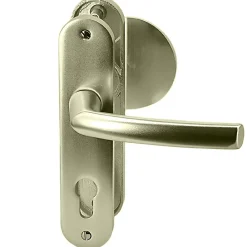 Autres Paire poignées de porte aluminium blindée Bricard Osmose 190 mm béquille aileron trou cylindre- Poignée De Porte