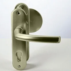 Autres Paire poignées de porte aluminium blindée Bricard Osmose 190 mm béquille aileron trou cylindre- Poignée De Porte