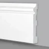 Eternal Parquet Plinthe Bois|Plinthe Bois<Palette de 100ml de plinthe plinthe BLANCHE mod. ETHNIQUE 150x18x2000mm en POLYMÈRES - Polystructuré