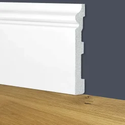 Eternal Parquet Plinthe Bois|Plinthe Bois<Palette de 100ml de plinthe plinthe BLANCHE mod. ETHNIQUE 150x18x2000mm en POLYMÈRES - Polystructuré