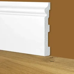 Eternal Parquet Plinthe Bois|Plinthe Bois<Palette de 100ml de plinthe plinthe BLANCHE mod. ETHNIQUE 150x18x2000mm en POLYMÈRES - Polystructuré