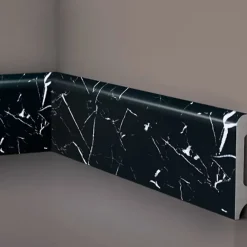 Eternal Parquet Plinthe Bois|Plinthe Bois<Palette de 104ml de Plinthe BC Brillante NERO MARQUINA 85x14x2000mm en POLYMÈRES