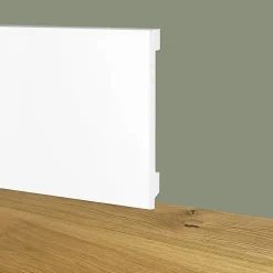 Eternal Parquet Plinthe Bois|Plinthe Bois<Palette 76ml Plinthe BLANCHE Presse-étoupe carré 100x15x2000mm en POLYMÈRES - Polystructuré