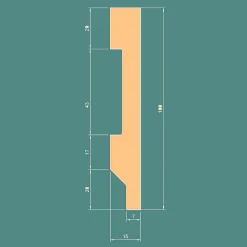 Eternal Parquet Plinthe Bois|Plinthe Bois<Palette 76ml Plinthe BLANCHE Presse-étoupe carré 100x15x2000mm en POLYMÈRES - Polystructuré