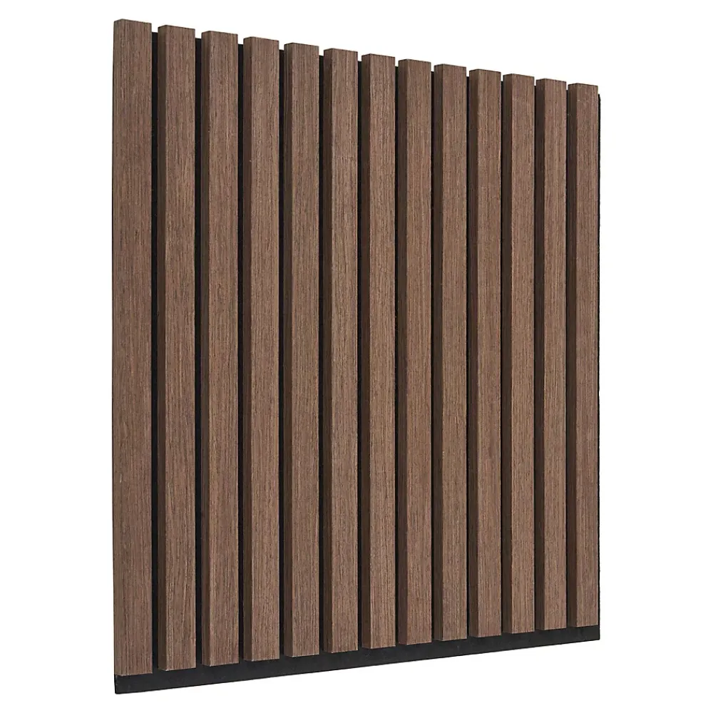 House Nordic Panneau Acoustique en Noyer - Lot de 2 Panneaux 520x520x22 mm- Panneau Décoratif En Bois