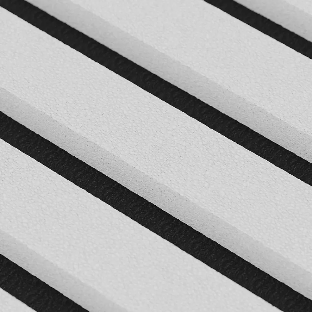 Ps Global Company Panneau Acoustique 21mm - Blanc Cuir - Feutrine Noire - 240x60cm - Lot de 2- Panneau Tasseau Bois