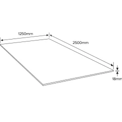 Panneau aggloméré hydro - 250 x 125 cm, ép.18 mm (vendu au panneau)- Panneau Bois, Osb, Mdf