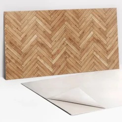 Tulup Panneau Mural Décoratif<Panneau autocollant 100x50 cm Parquet en bois 1 pcs