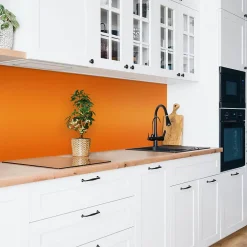 Tulup Panneau autocollant 100x50 cm Couleur orange 1 pcs- Panneau Mural Décoratif