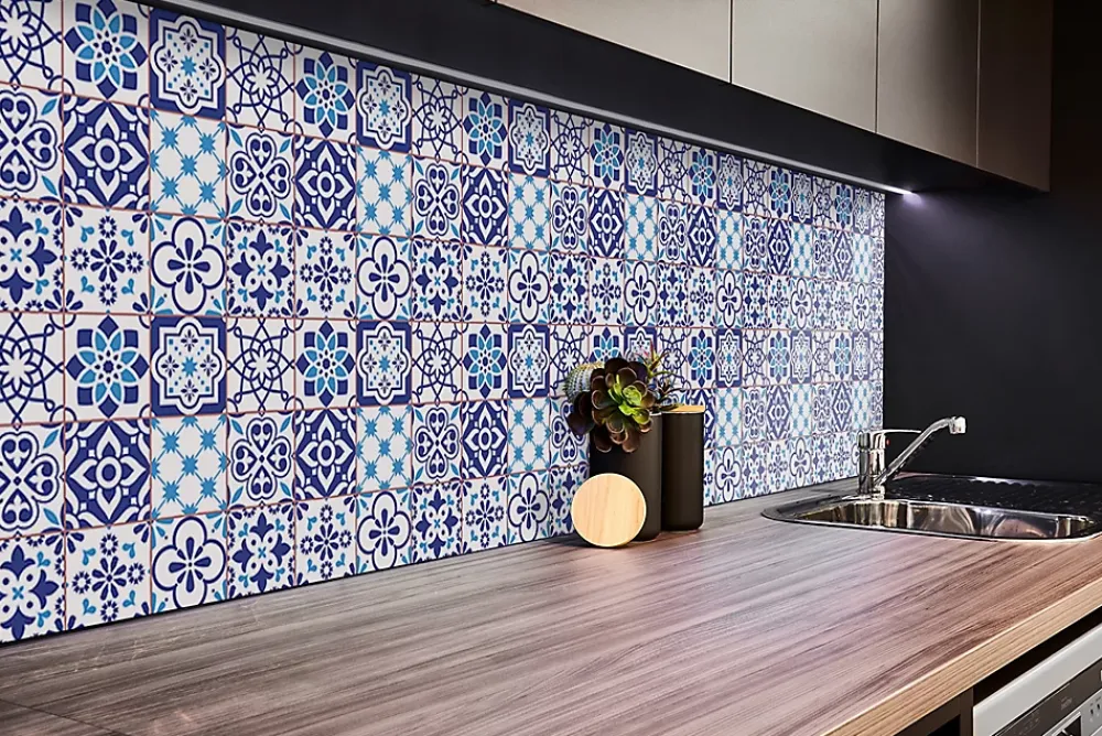Tulup Panneau autocollant 100x50 cm Motif azulejo 1 pcs- Panneau Mural Décoratif