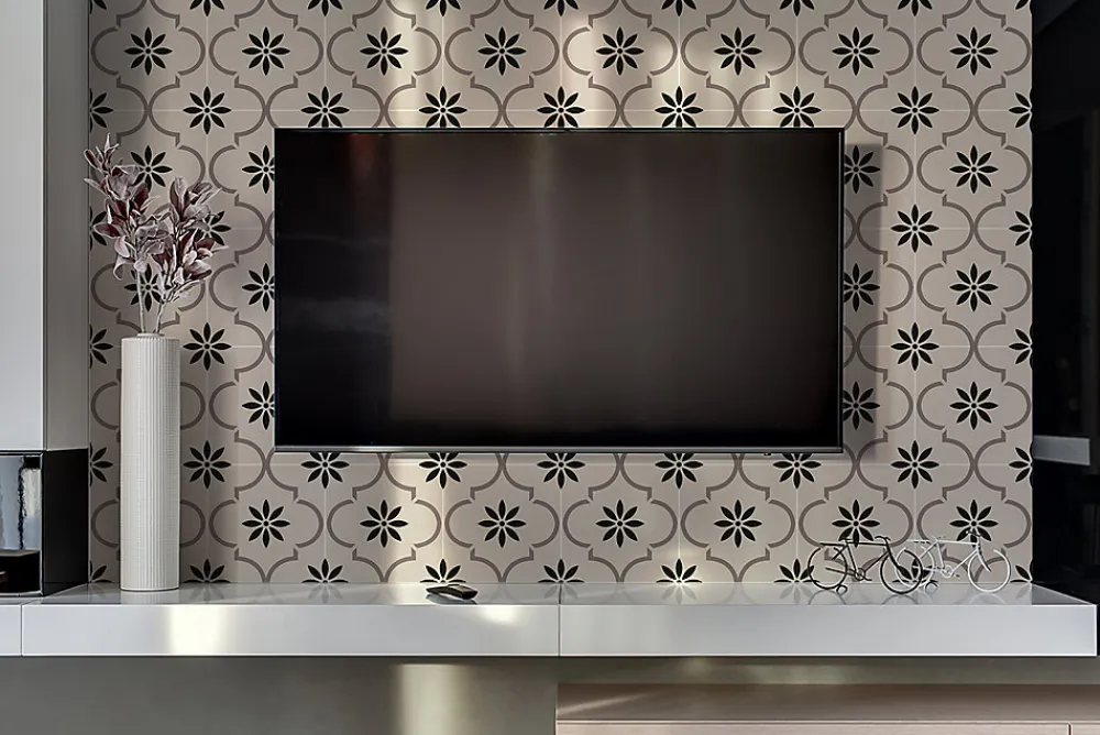 Tulup Panneau Mural Décoratif<Panneau autocollant 100x50 cm Motif floral arabe 1 pcs