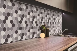 Tulup Panneau autocollant 100x50 cm Hexagone 1 pcs- Panneau Mural Décoratif