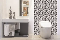 Tulup Panneau autocollant 100x50 cm Hexagone 1 pcs- Panneau Mural Décoratif