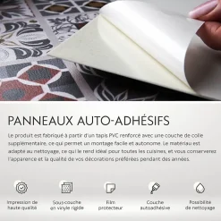Tulup Panneau autocollant 100x50 cm Planches en bois lamelles 1 pcs- Panneau Mural Décoratif
