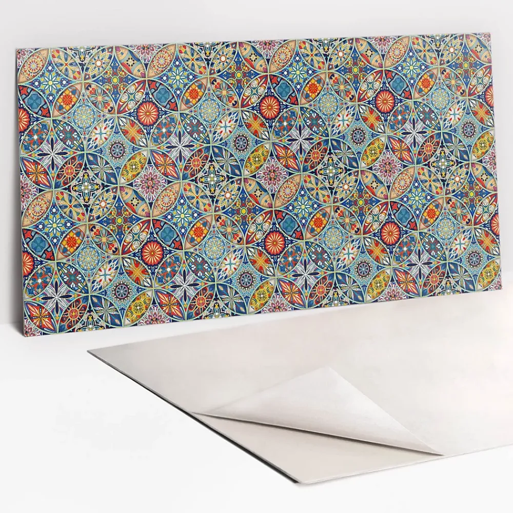 Tulup Panneau autocollant 100x50 cm roues orientales 1 pcs- Panneau Mural Décoratif