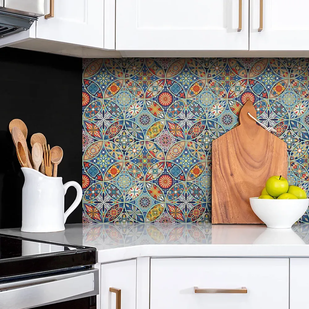 Tulup Panneau autocollant 100x50 cm roues orientales 1 pcs- Panneau Mural Décoratif