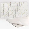 Tulup Panneau Mural Décoratif<Panneau autocollant 100x50 cm Lignes dorées à la mode 1 pcs