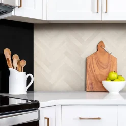 Tulup Panneau Mural Décoratif<Panneau autocollant 100x50 cm Parquet clair et délicat 1 pcs