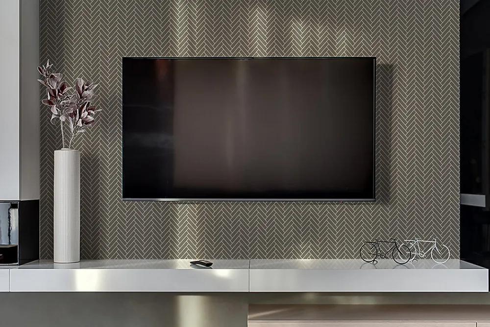 Tulup Panneau Mural Décoratif<Panneau autocollant 100x50 cm Chevrons 1 pcs