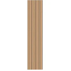 Foge Panneau Tasseau Bois<Panneau Boa en MDF fond noir, tasseaux décor chêne Saragosse L. 280 x l 60 cm, ép. 2,1 cm