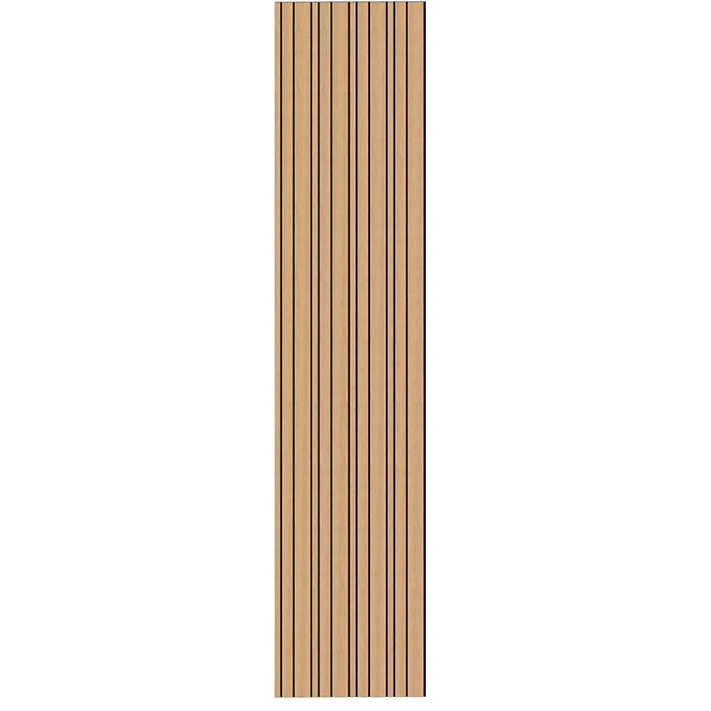 Foge Panneau Tasseau Bois<Panneau Boa en MDF fond noir, tasseaux décor chêne Saragosse L. 280 x l 60 cm, ép. 2,1 cm