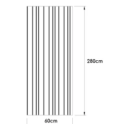 Foge Panneau Tasseau Bois<Panneau Boa en MDF fond noir, tasseaux décor chêne Saragosse L. 280 x l 60 cm, ép. 2,1 cm