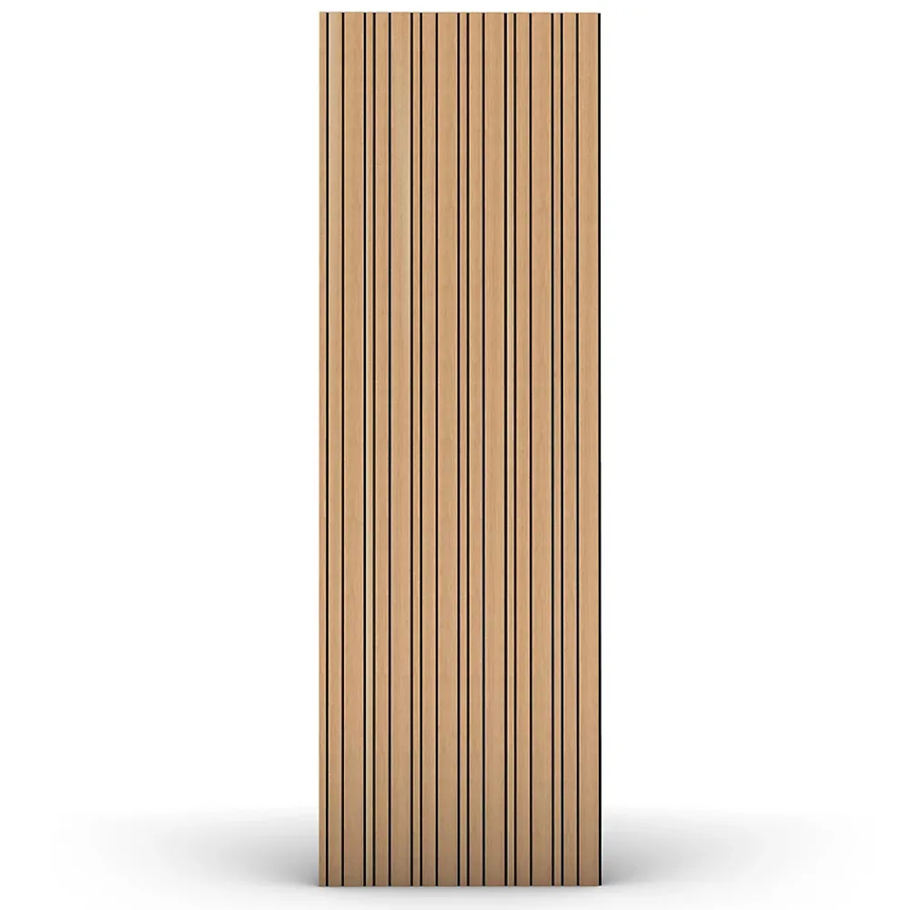 Foge Panneau Tasseau Bois<Panneau Boa en MDF fond noir, tasseaux décor chêne Saragosse L. 280 x l 90 cm, ép. 2,1 cm