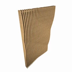 Panneau claustra ondulé 250x60 cm module 2- Tasseau Bois