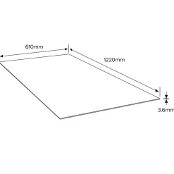Panneau contreplaqué - 122 x 61 cm, ép.3,6 mm (vendu au panneau)- Panneau Bois, Osb, Mdf