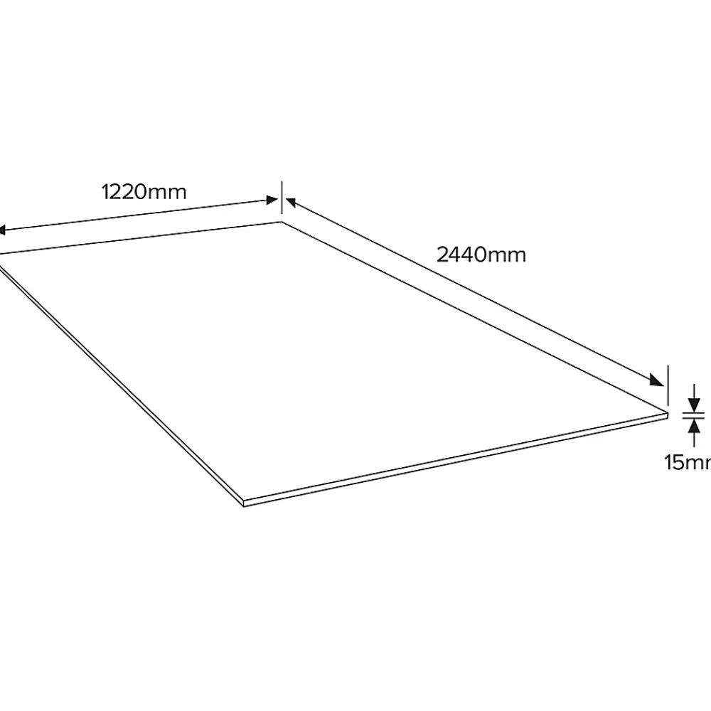 Panneau contreplaqué de coffrage - 244 x 122 cm, ép.15 mm (vendu au panneau)- Panneau Bois, Osb, Mdf