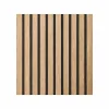 Divina Home Panneau décoratif à lattes de bois, lattes en MDF et feutre PET, lot de 12 pièces, 60x60 cm, revêtement mural insonorisant, chêne.- Panneau Mural Décoratif