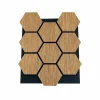 Divina Home Panneau Mural Décoratif<Panneau décoratif bois MDF motif hexagonal/feutre PET, lot de 12 (62x76cm), mural insonorisant, chêne
