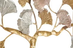 Mauro Ferretti Panneau décoratif 3D arbre en métal doré cm 91,5X3X63- Panneau Tasseau Bois