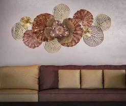 Mauro Ferretti Panneau décoratif 3D en métal multicolore cm 118x10x58- Panneau Tasseau Bois