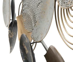 Mauro Ferretti Panneau décoratif 3D en métal multicolore cm 97x5,5x43- Panneau Tasseau Bois
