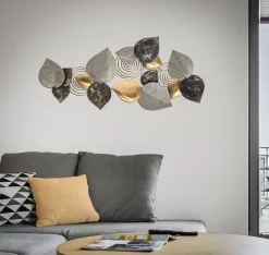 Mauro Ferretti Panneau décoratif 3D en métal multicolore cm 97x5,5x43- Panneau Tasseau Bois