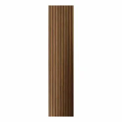 Divina Home Panneau décoratif en PVC imitation lattes de bois, lot de 10 pièces, 120x30 cm, revêtement mural noyer clair- Panneau Mural Décoratif