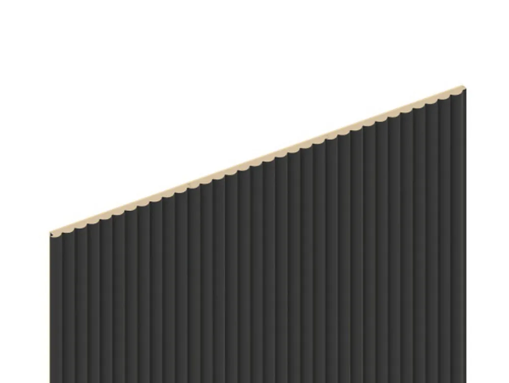 Foge Panneau Décoratif En Bois<Panneau décoratif fraisé Caiman noir L.280x l.60cm Ep. 1,5cm