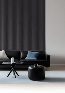 Foge Panneau Décoratif En Bois<Panneau décoratif fraisé Caiman noir L.280x l.60cm Ep. 1,5cm