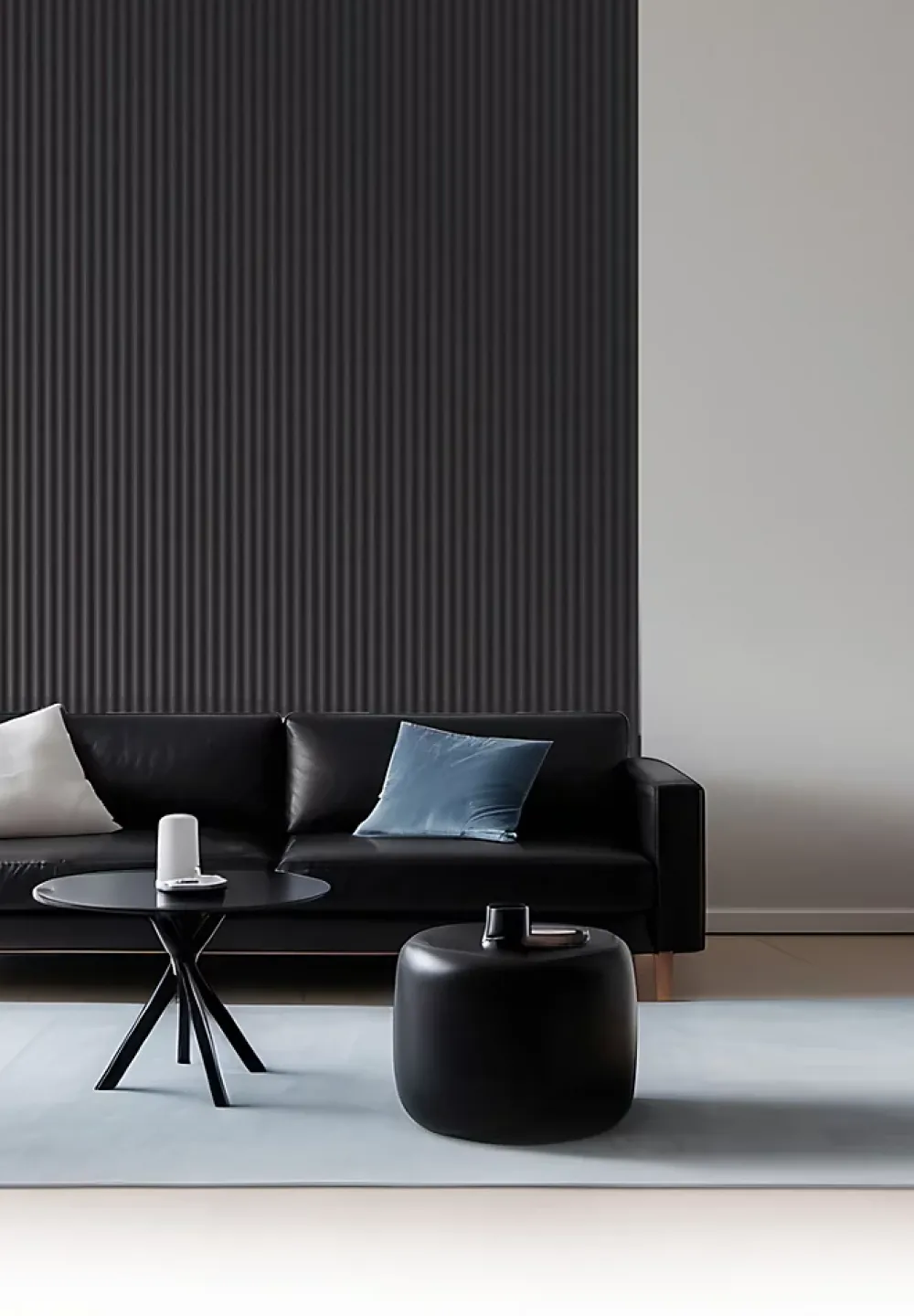 Foge Panneau Décoratif En Bois<Panneau décoratif fraisé Caiman noir L.280x l.60cm Ep. 1,5cm