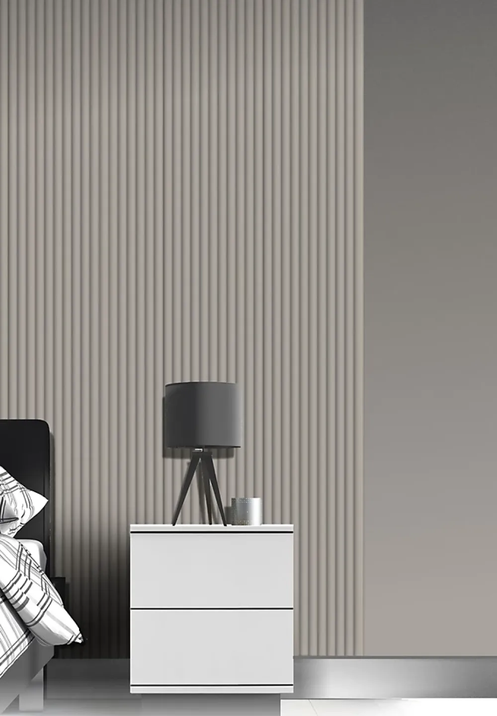 Foge Panneau Décoratif En Bois<Panneau décoratif fraisé Caiman beige L.280x l.60cm Ep. 1,5cm