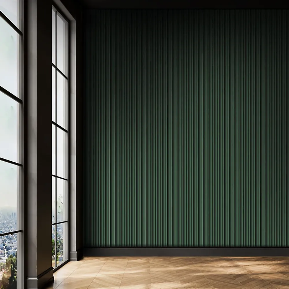 Foge Panneau Décoratif En Bois<Panneau décoratif fraisé Caiman vert foncé L.280x l.60cm Ep. 1,5cm