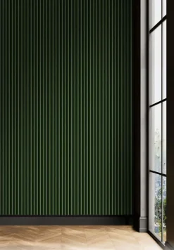 Foge Panneau Décoratif En Bois<Panneau décoratif fraisé Caiman vert foncé L.280x l.60cm Ep. 1,5cm