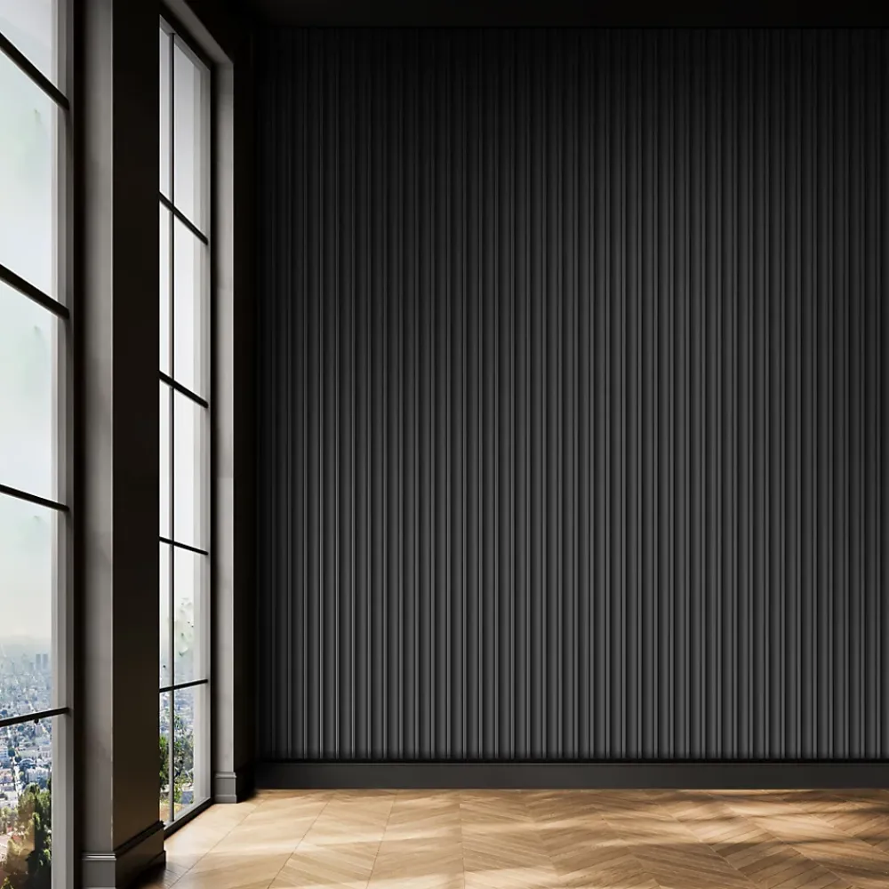 Foge Panneau décoratif fraisé Serval gris L.280x l.60cm Ep. 1,5cm- Panneau Décoratif En Bois