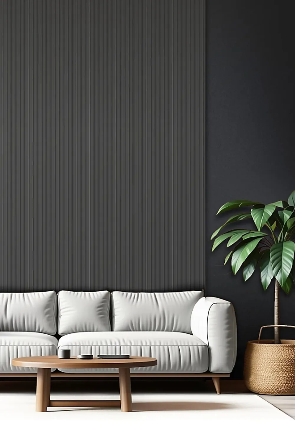 Foge Panneau décoratif fraisé Serval gris L.280x l.60cm Ep. 1,5cm- Panneau Décoratif En Bois