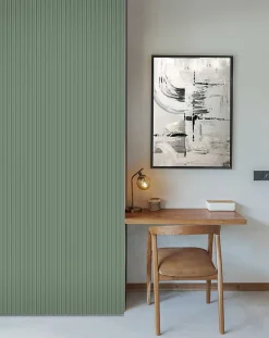 Foge Panneau Décoratif En Bois<Panneau décoratif fraisé Serval vert olive L.280x l.60cm Ep. 1,5cm