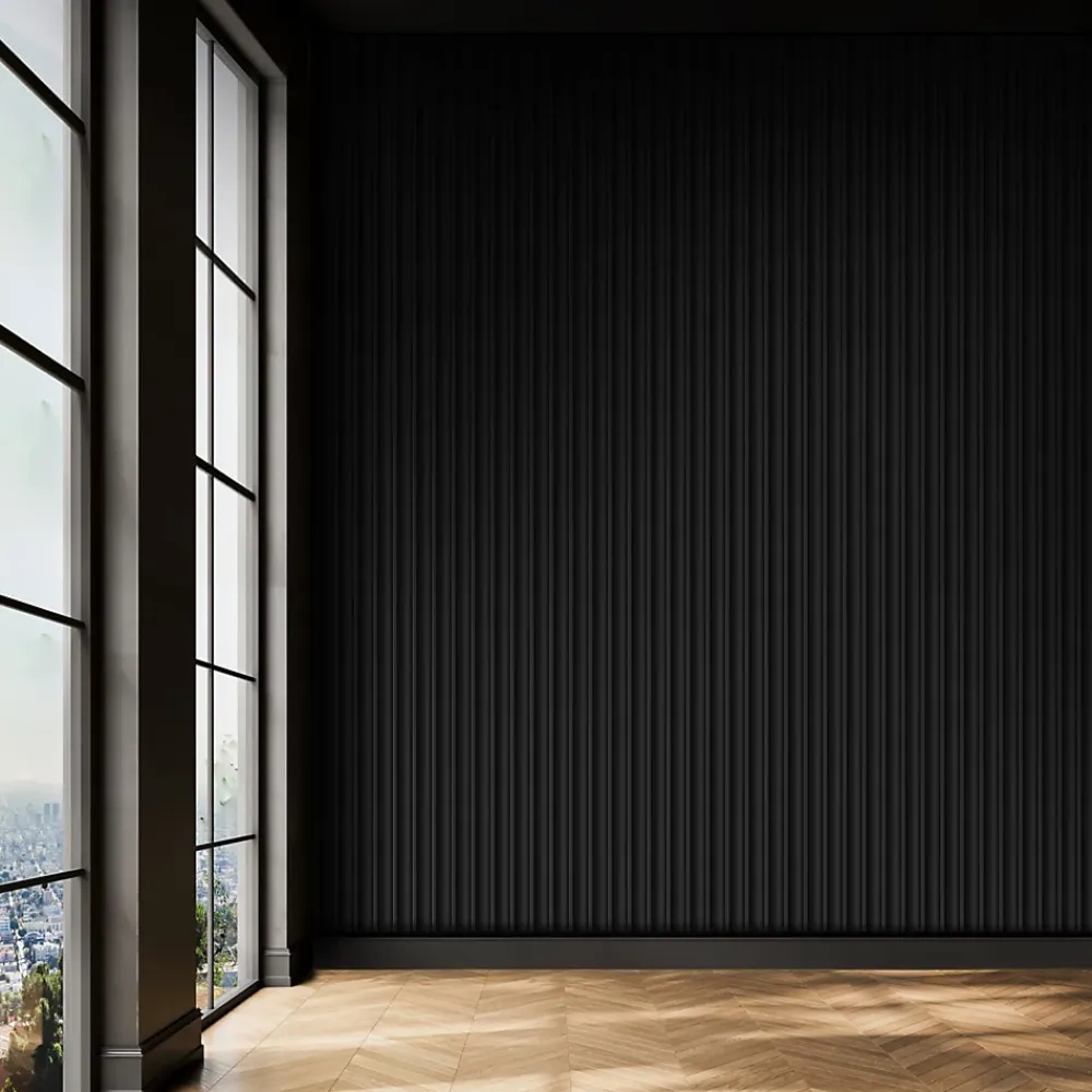 Foge Panneau Décoratif En Bois<Panneau décoratif fraisé Serval noir L.280x l.60cm Ep. 1,5cm
