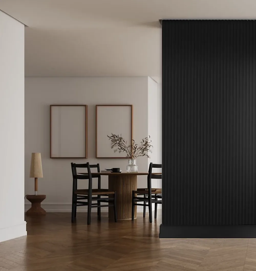 Foge Panneau Décoratif En Bois<Panneau décoratif fraisé Serval noir L.280x l.60cm Ep. 1,5cm