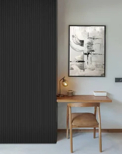 Foge Panneau Décoratif En Bois<Panneau décoratif fraisé Serval noir L.280x l.60cm Ep. 1,5cm