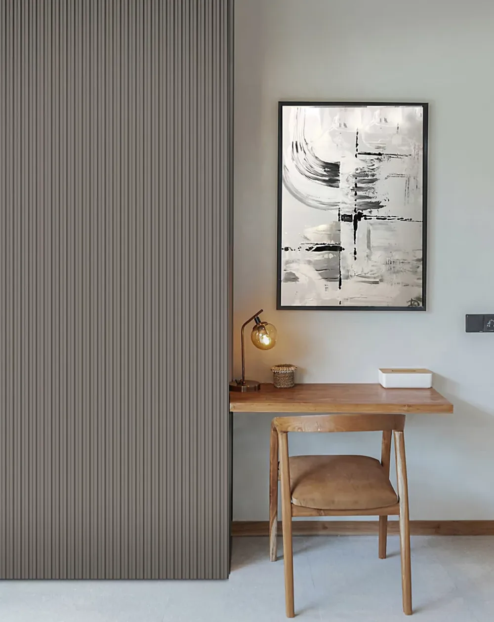 Foge Panneau décoratif fraisé Serval beige L.280x l.60cm Ep. 1,5cm- Panneau Décoratif En Bois